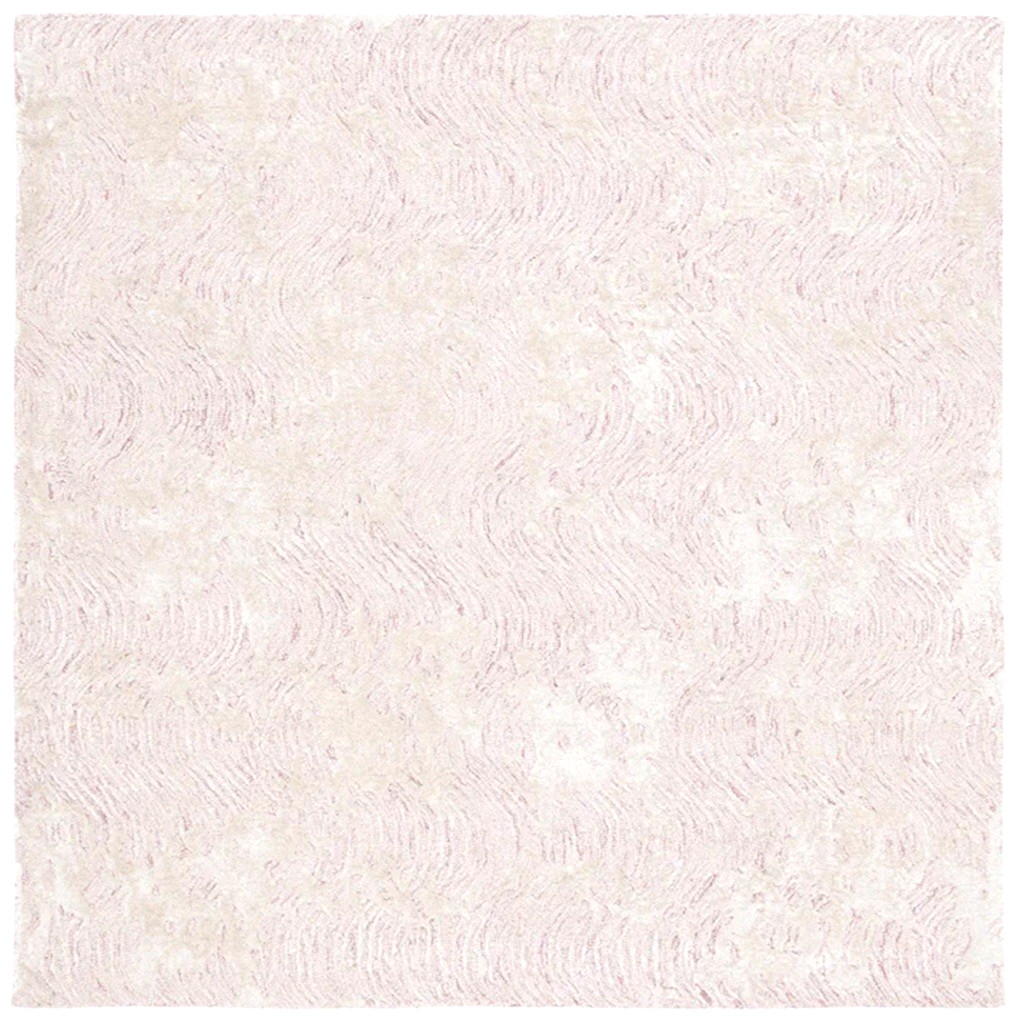 SAFAVIEH Glamour Collection Pink & Ivory WOOL AREA RUG📏6’ Square ~ New Package