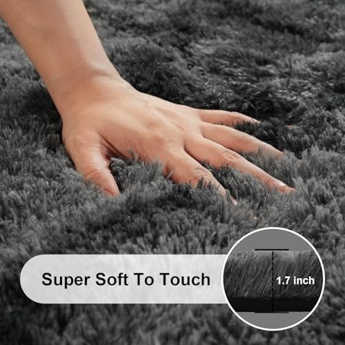 2×3 Rugs for Bedroom, Fluffy Area Rugs for Living Room, Small Fuzzy Shag Soft