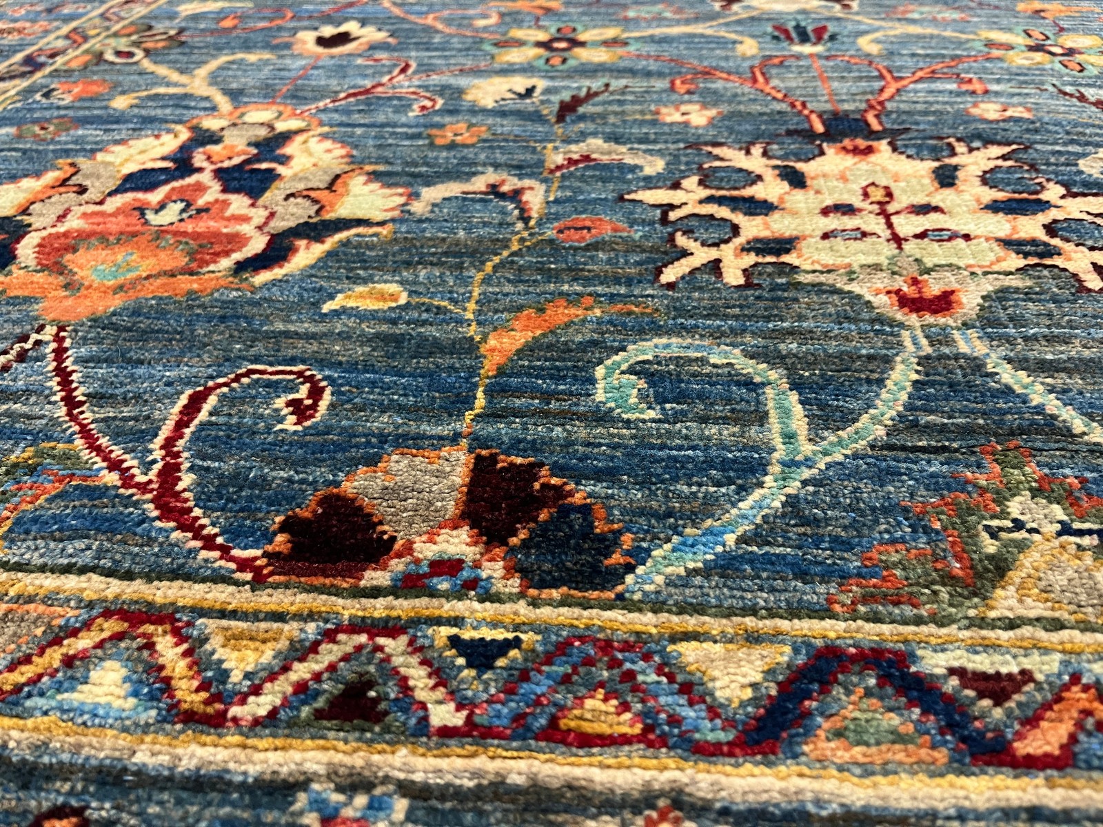 5X7 Light Blue Aryana Handmade Wool Rug # 14742