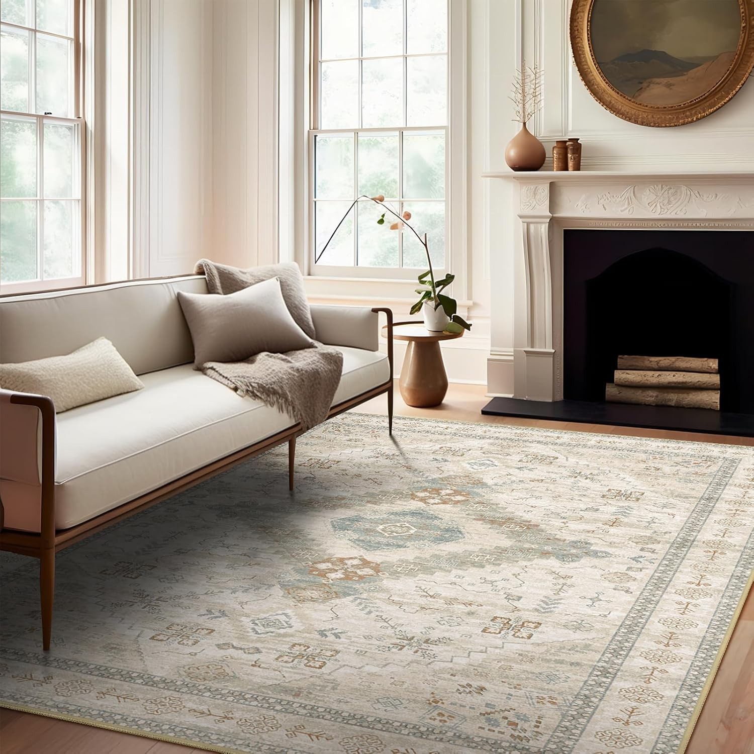 Ashler Boho Rug, 5×7 Area Rugs, Vintage Rugs, Large Area Rug, Rugs for Living