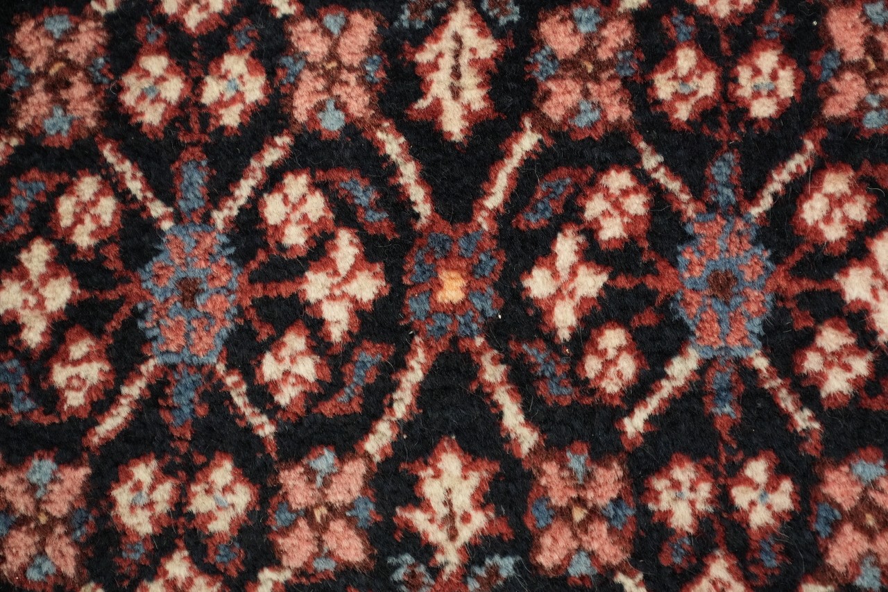 Luxury Traditional 4×5 Area Rug Floral Medallion in Midnight Blue & Salmon Color