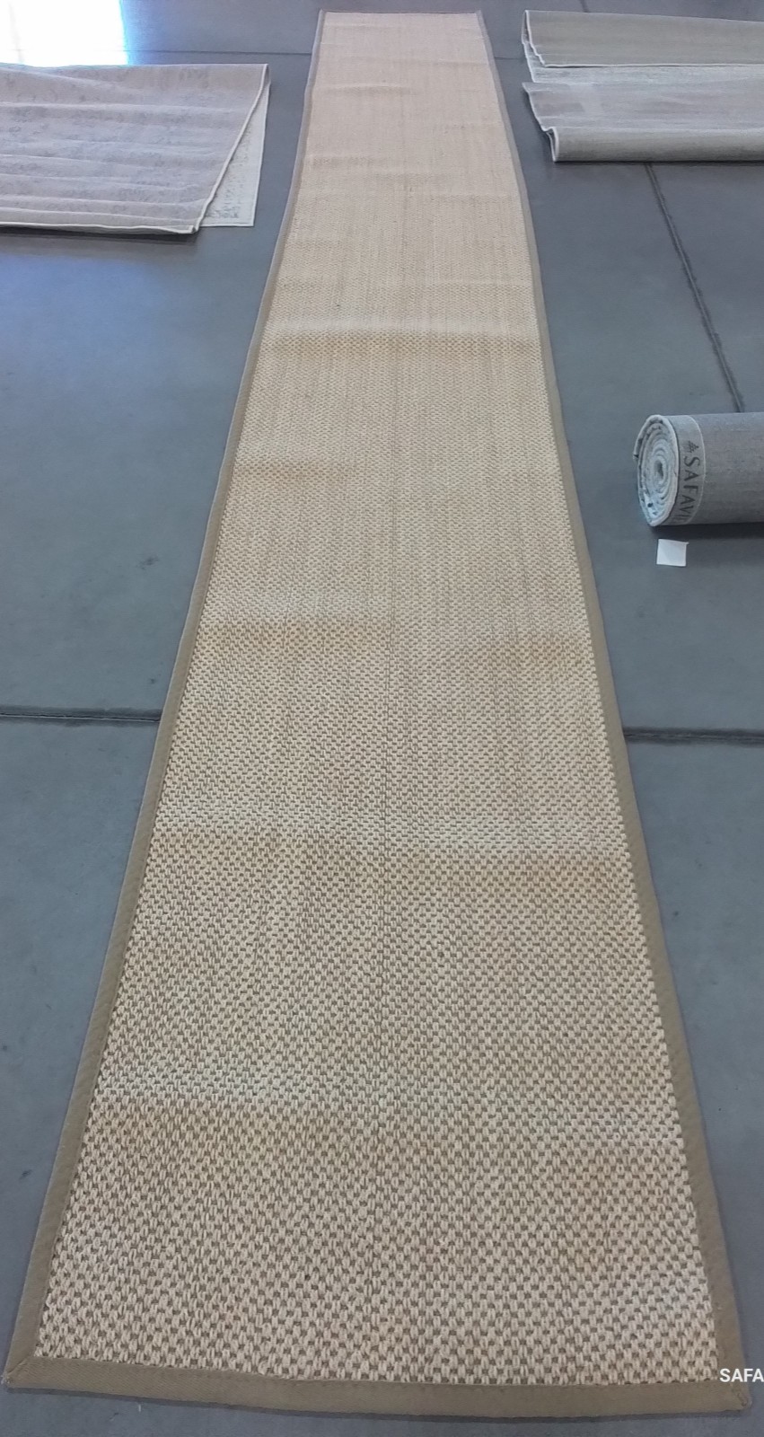 MAIZE / LINEN 2′-6″ x 18′-0″ Back Stain Rug, Reduced Price 1172781900 NF141B-218
