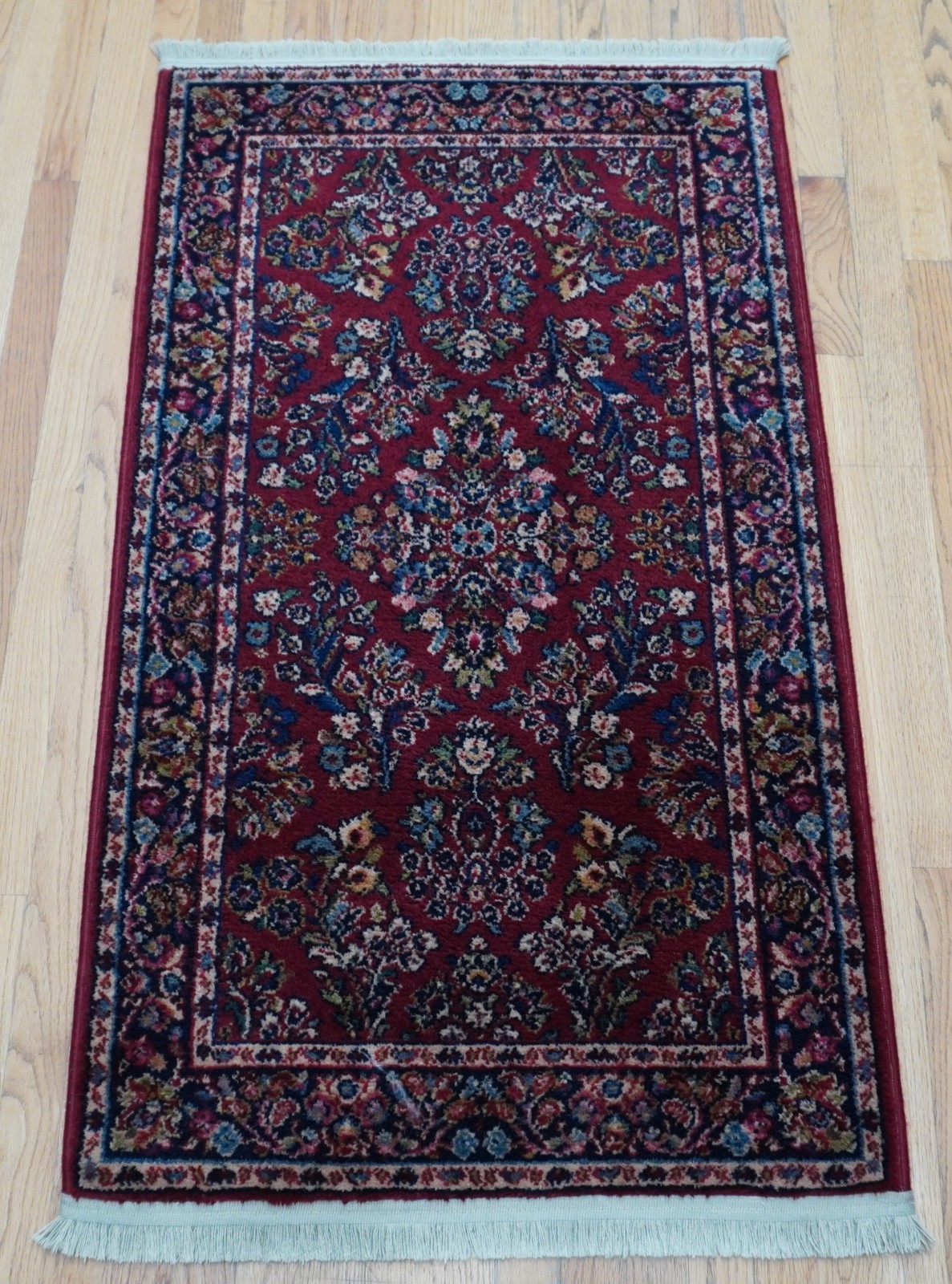 2’6″ x 4’3″ Authentic Karastan Red Saroukk 700-785 Wool American Rug Excellent