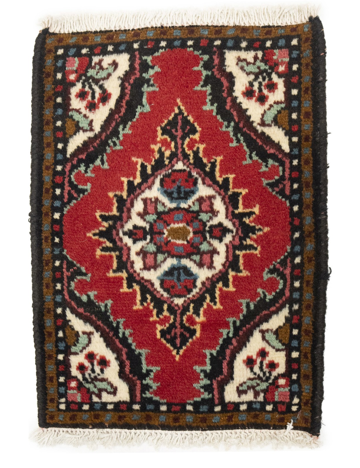 Vintage Tribal 1’3X1’9 Oriental Rug Handmade Farmhouse Office Decor Carpet