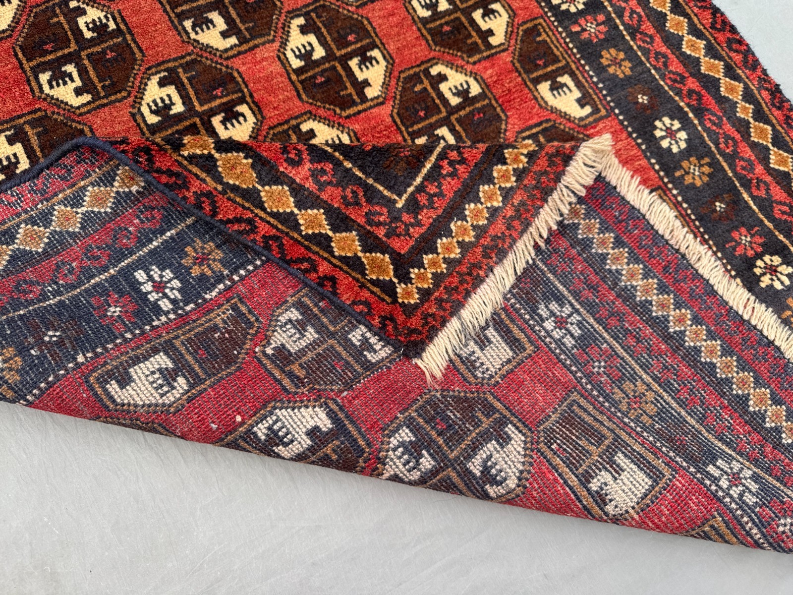 2’11 x 4’10 Ft Classic Afghan Bokhara Style Baluchi Rug– Hand Knotted Tribal Rug