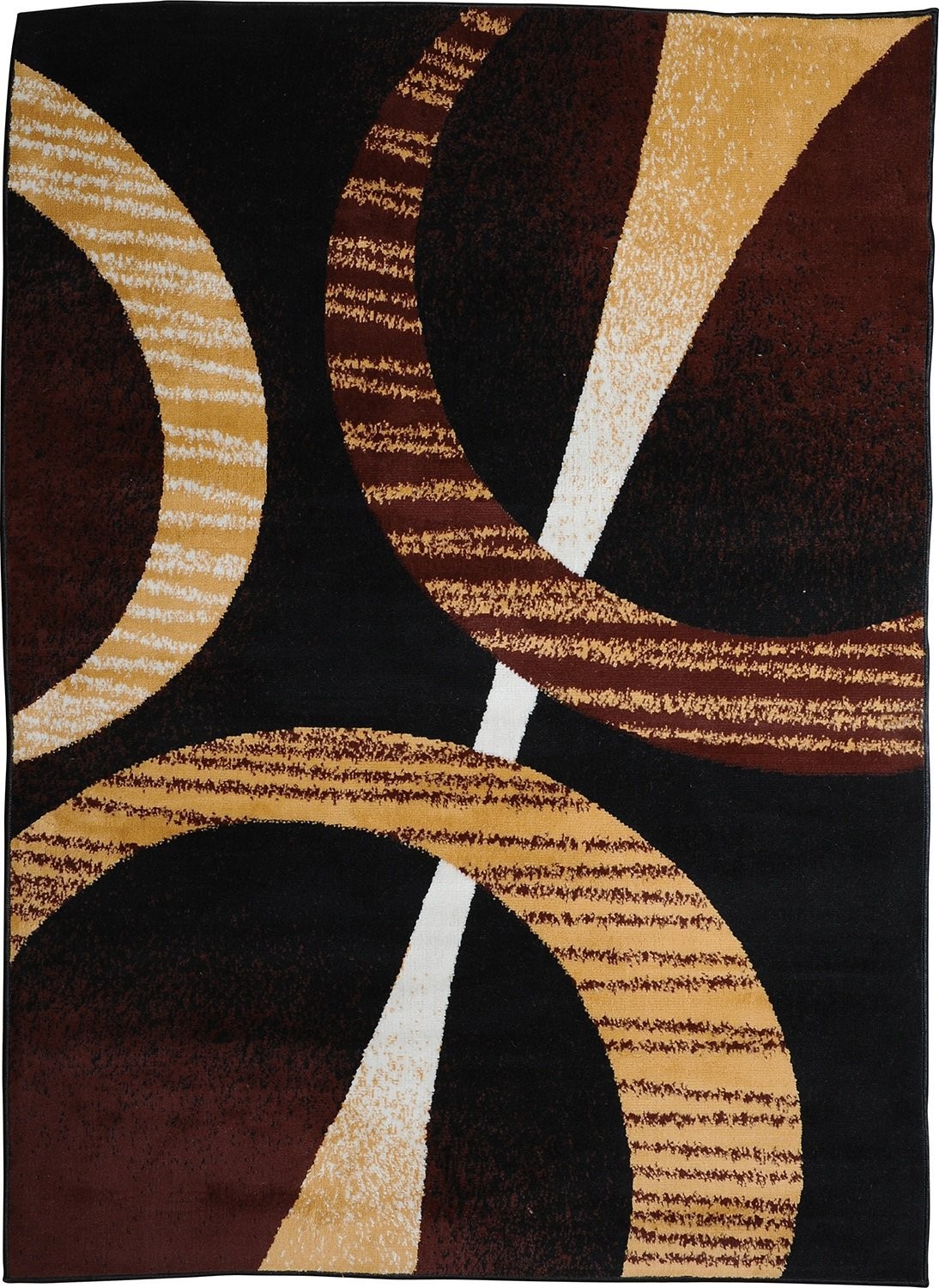 Brown Circles Modern 2×7 Area Rug Contemporary Runner Carpet – Actual 1’9″x7’2″