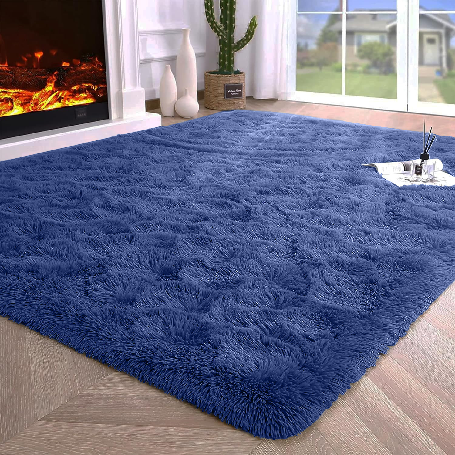 Non Slip Shaggy Rugs Ultra Soft Fluffy Area Carpets Mat for Living Room Bedroom
