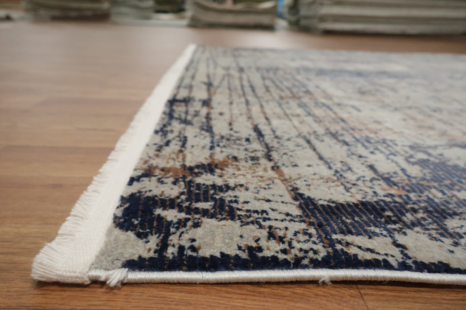 Elegant Modern Rug 5×8 Distressed Grey Blue Beige Soft Neutral Carpet