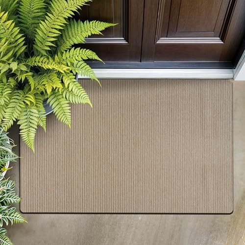 Non-Slip Modern Entry Rug 2×3 Solid Traditional Rubber Backing Machine