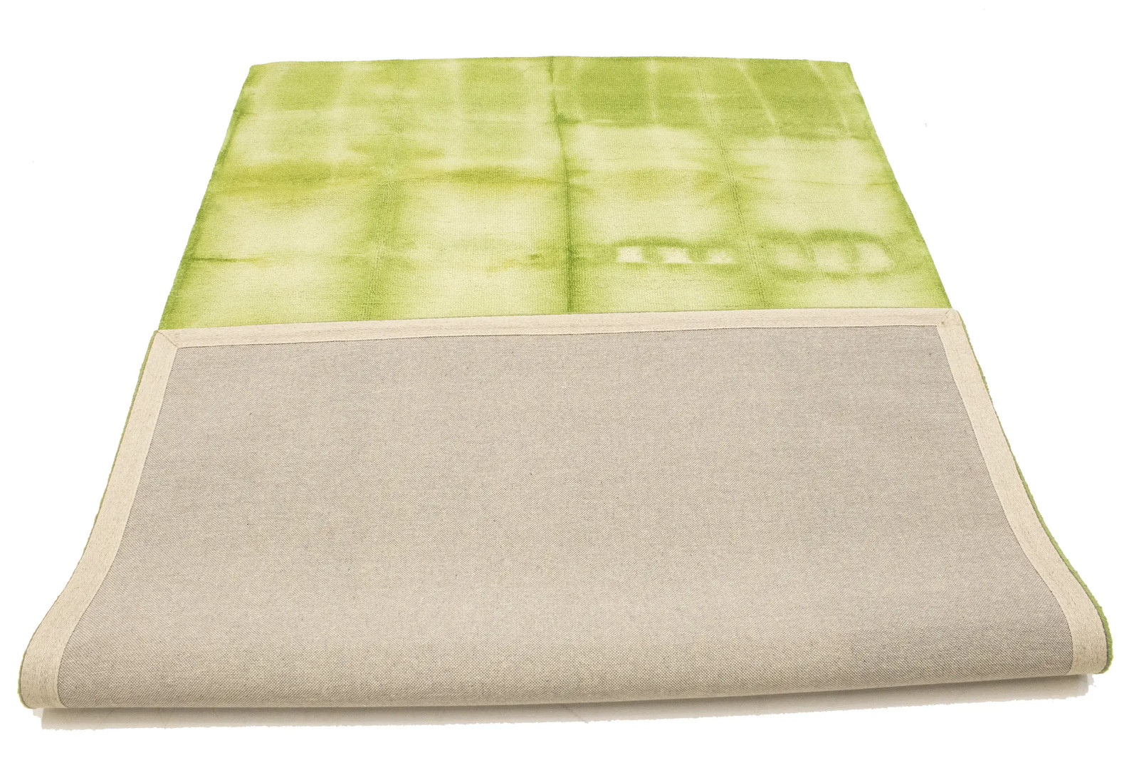 Contemporary Abstract Green Tie-Dye 5X8 Hand-Tufted Modern Rug Wool Decor Carpet