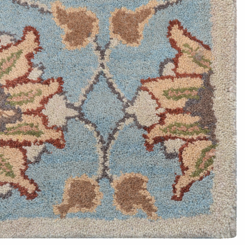 Eco-Friendly Hand Tufted Wool Area Rug Oriental Light Blue BBH Homes BBK00660