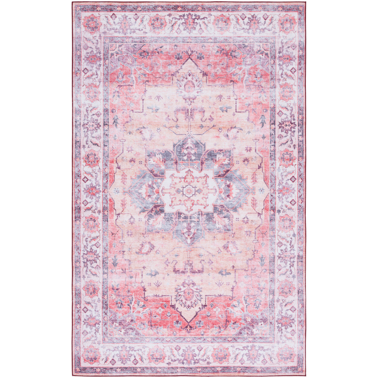 SAFAVIEH Tucson Collection TSN163P Rust / Beige Rug
