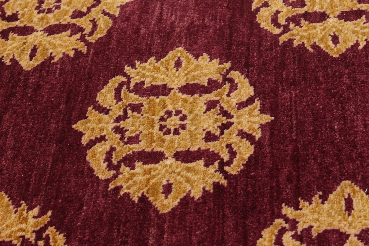 Traditional Burgundy Hand-knotted Oriental Carpet 3’1″ x 5’1″ Wool Area Rug