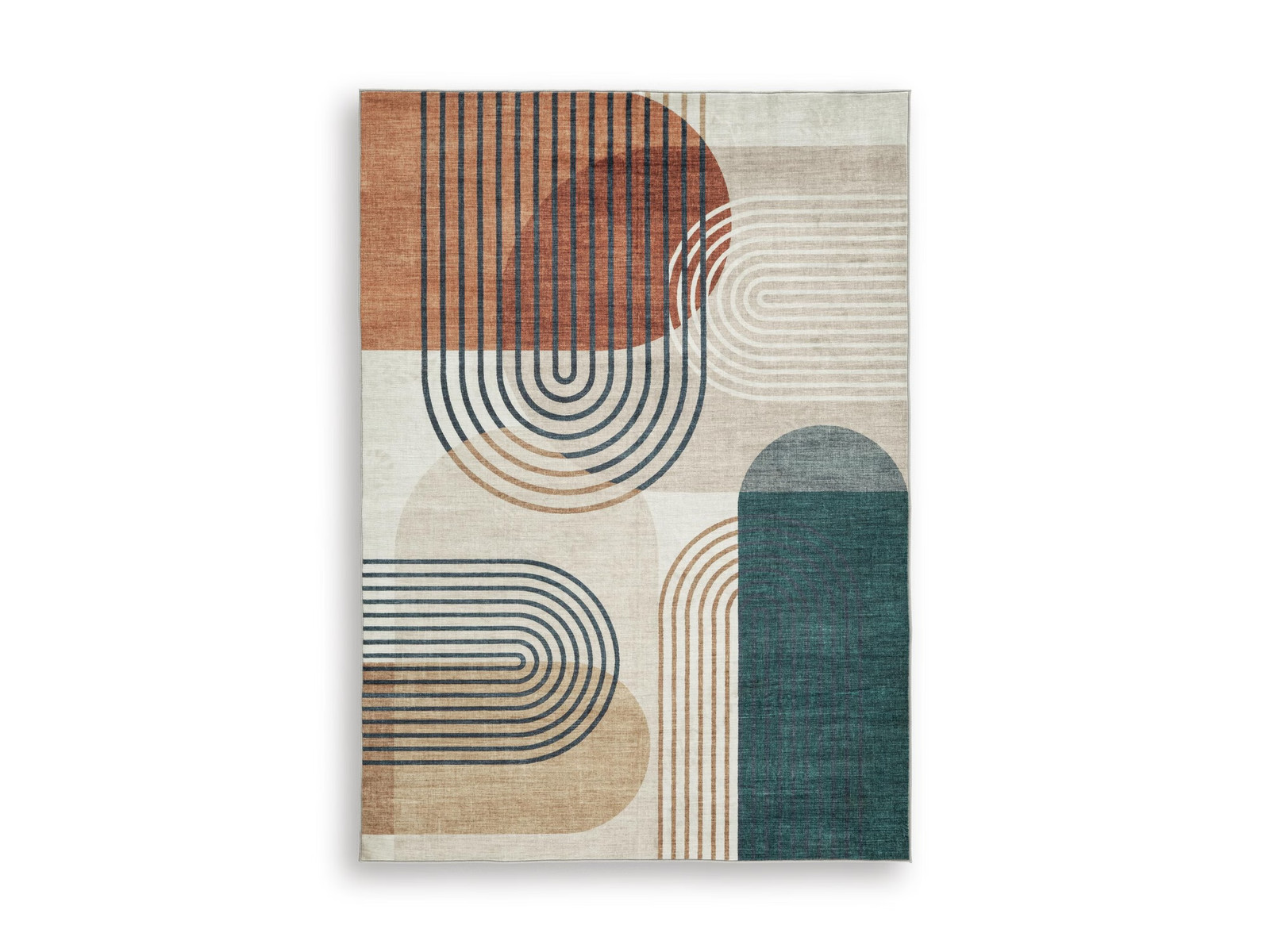 Signature Design by Ashley Farrendale 5′ x 7′ Washable Area Rug, Mid-Century