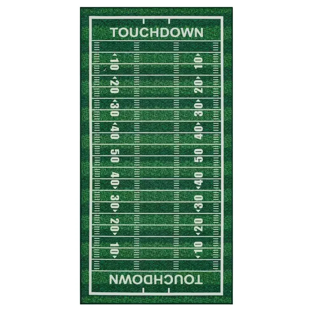 TrafficMaster Football Field Rug 4×8 ft Green Tailgate Sports Area Rug