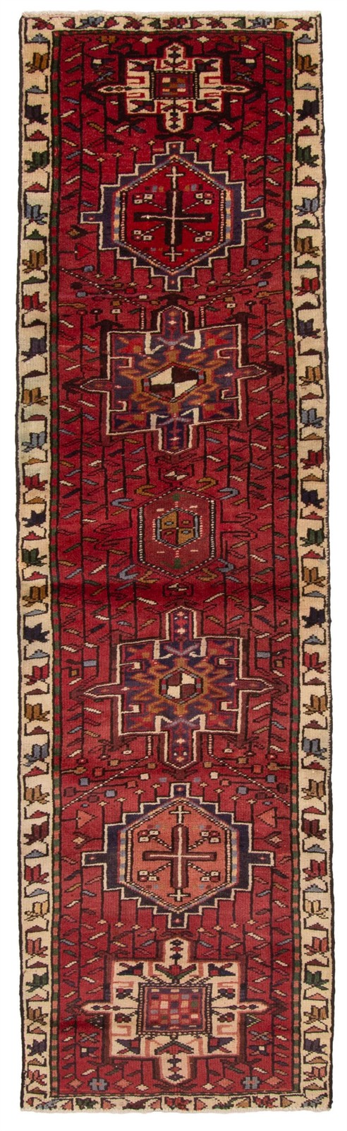 Vintage Hand-knotted Runner Rug 2’3″ x 8’6″ Traditional Oriental Wool Carpet
