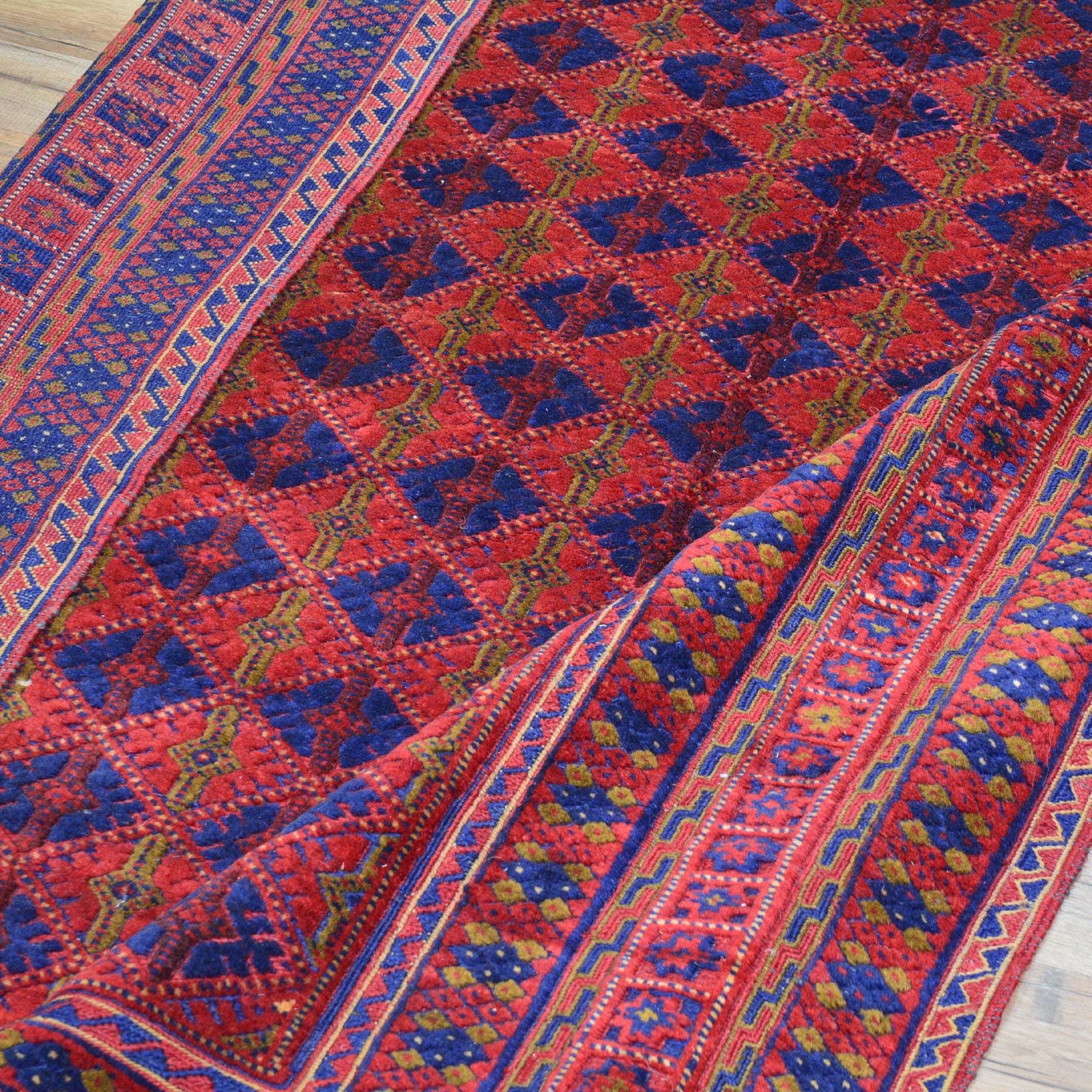 Fine Hand-Knotted And Hand-Woven Afghan Tribal Wool Rug (Size 4.8 X 6.0) Cwral-8