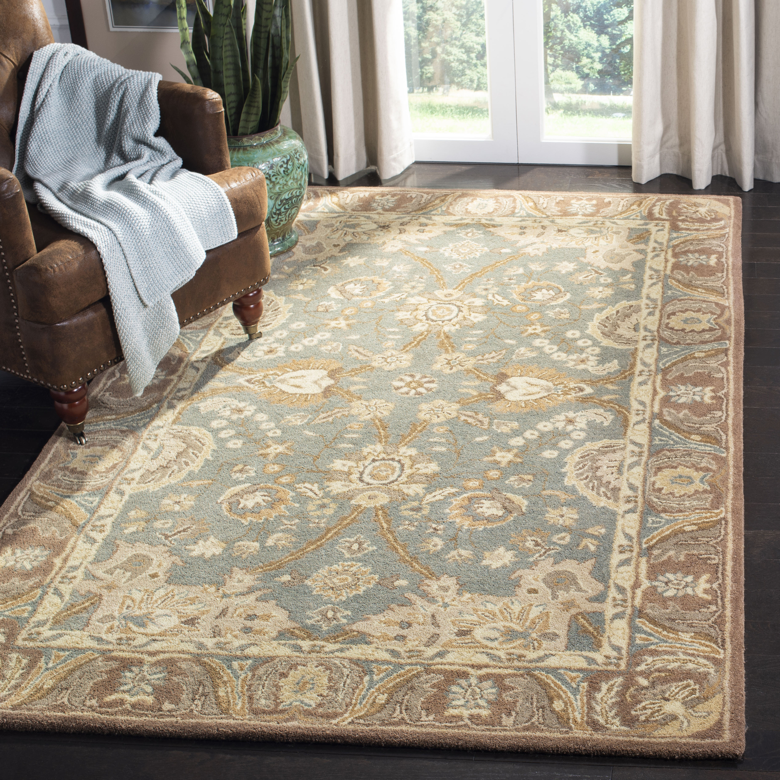 Safavieh Anatolia TEAL / CAMEL 6′ X 9′ Area Rug – AN558D-6