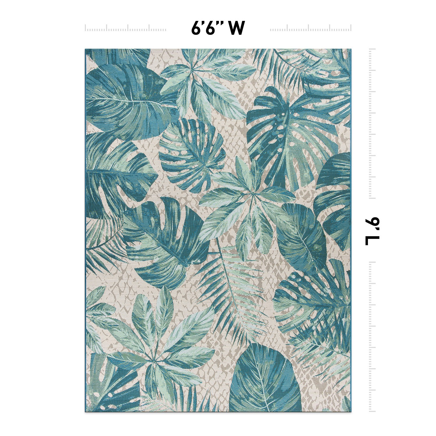 Rugshop Outdoor Rug Tropical Floral Indoor Outdoor Carpet Outdoor Patio Rugs 6×9