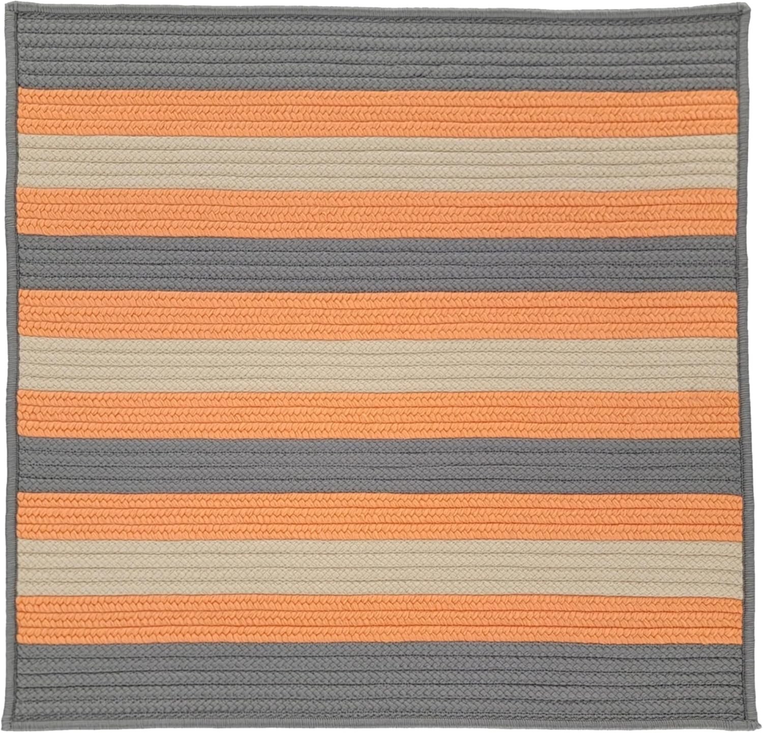 Colonial Mills St. Germain Stripe Square – Rusted Grey 9×9