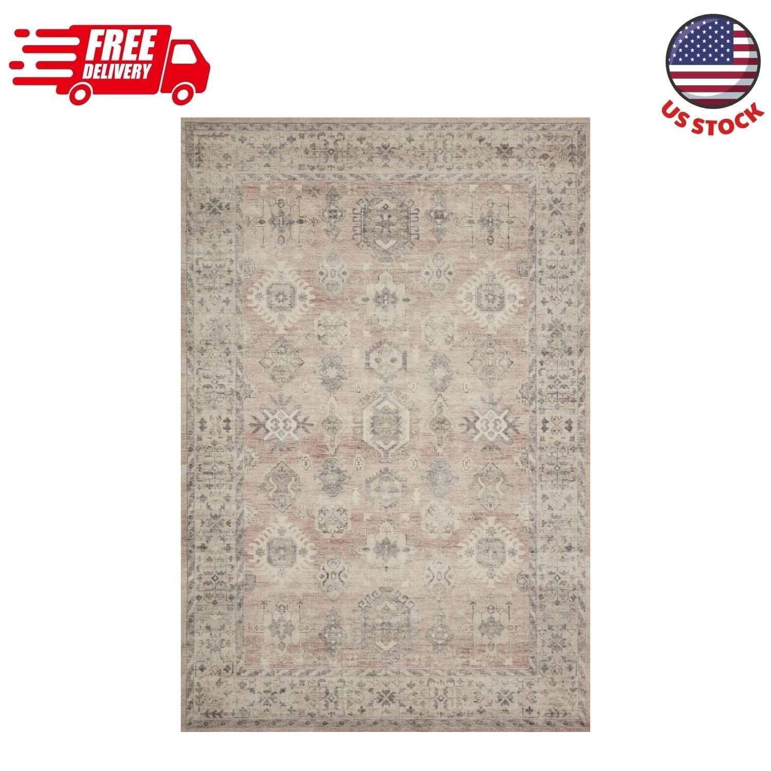 Printed Oriental Java / Multi Area Rug, Size: 2′-6″ x 7′-6″