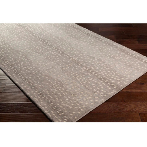 Multi Sizes Animal Print Handmade Tufted Wool Light Gray/Taupe Area Rug