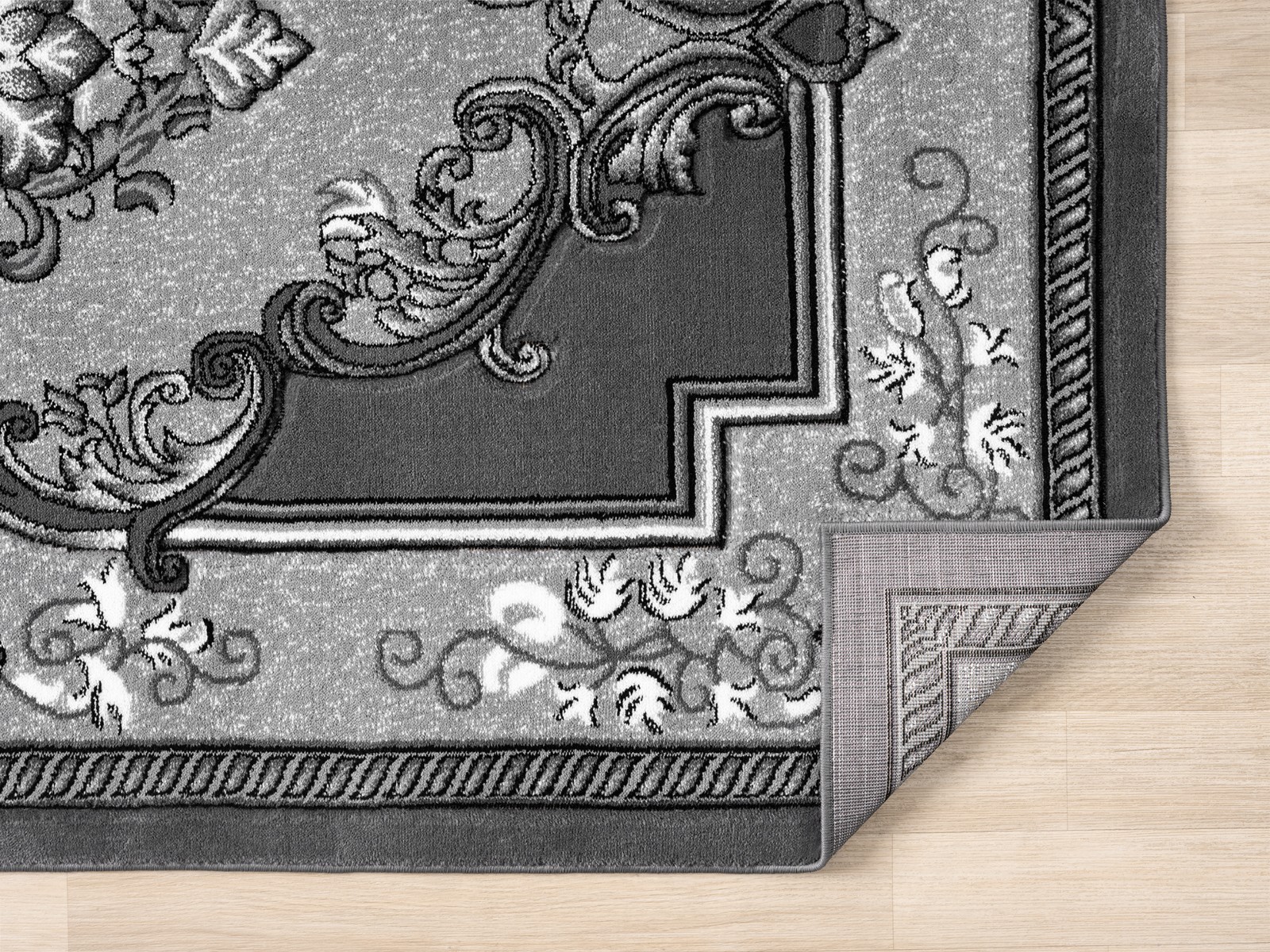 Traditional Oriental Area Rug Hand Carved Floral Carpet For Living Room 9206