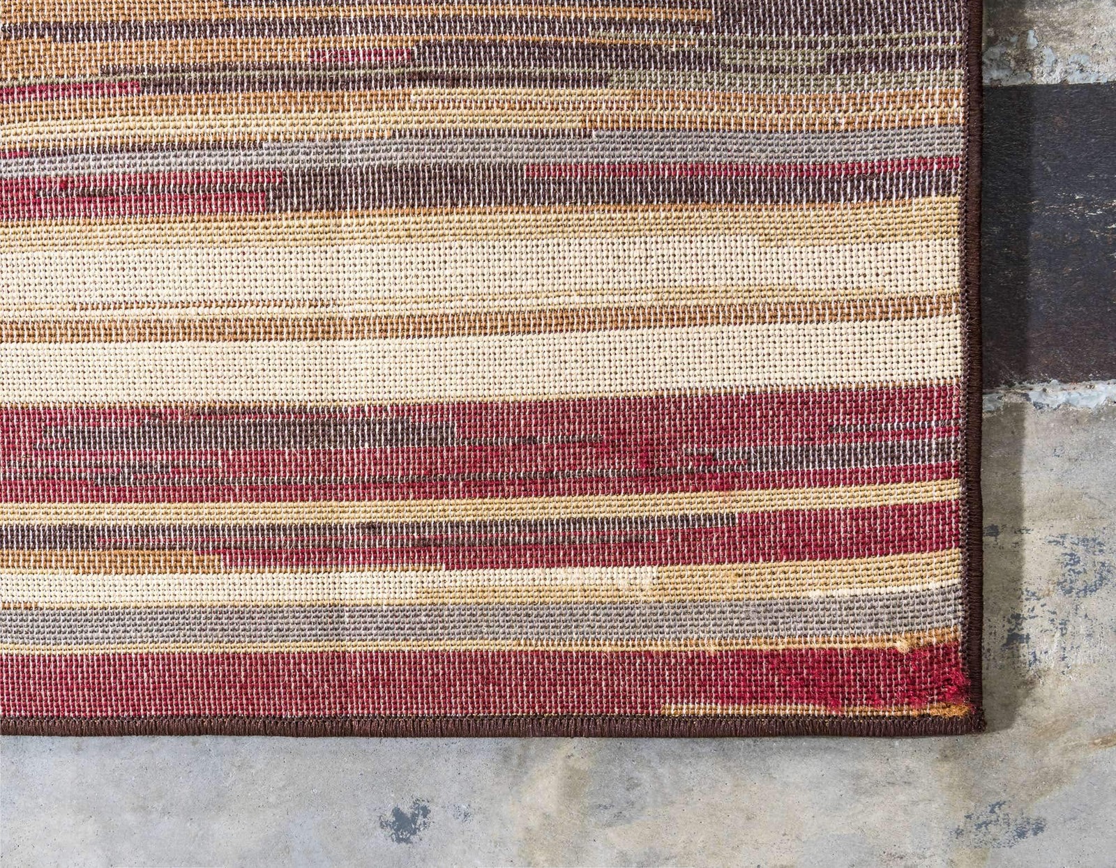 Unique Loom Barista Collection Modern, Abstract, Stripes, Urban, Rustic, Warm Co