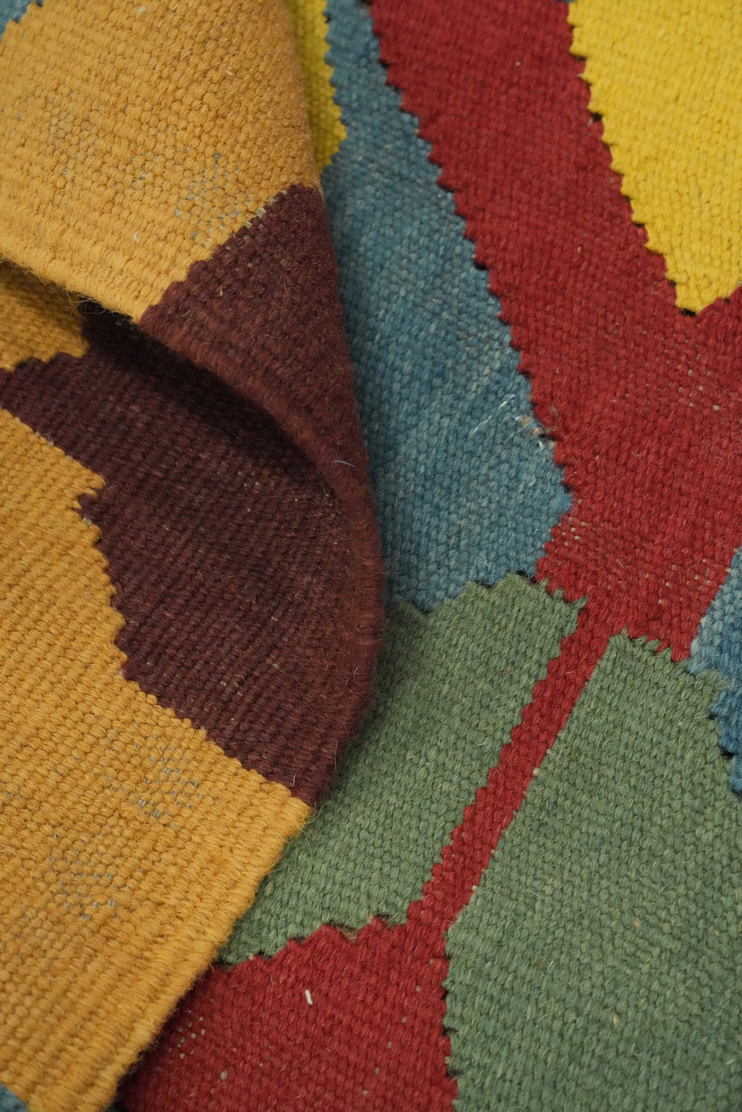 Flatweave Reversible Tribal Kilim Kelim Rugs Handwoven Wool 8×8 ft Square