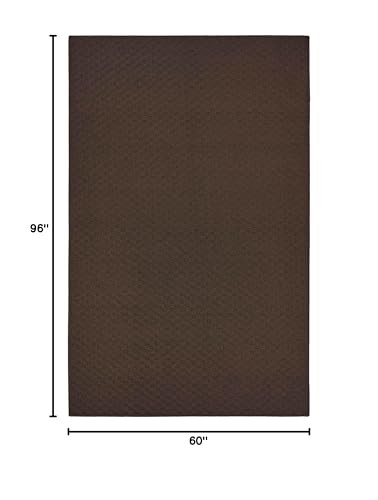Garland Rug Town Square Brown Mocha 5 X 8 Non Slip Area Rug For Living For