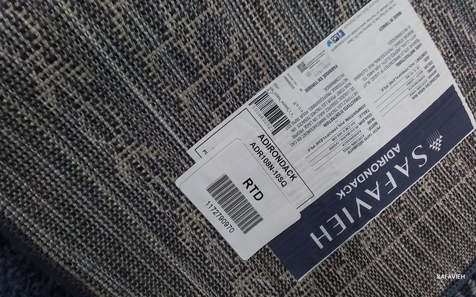 NAVY / IVORY 10′-0″ x 10′-0″ Flaw in Rug, Reduced Price 1172790970 ADR108N-10SQ