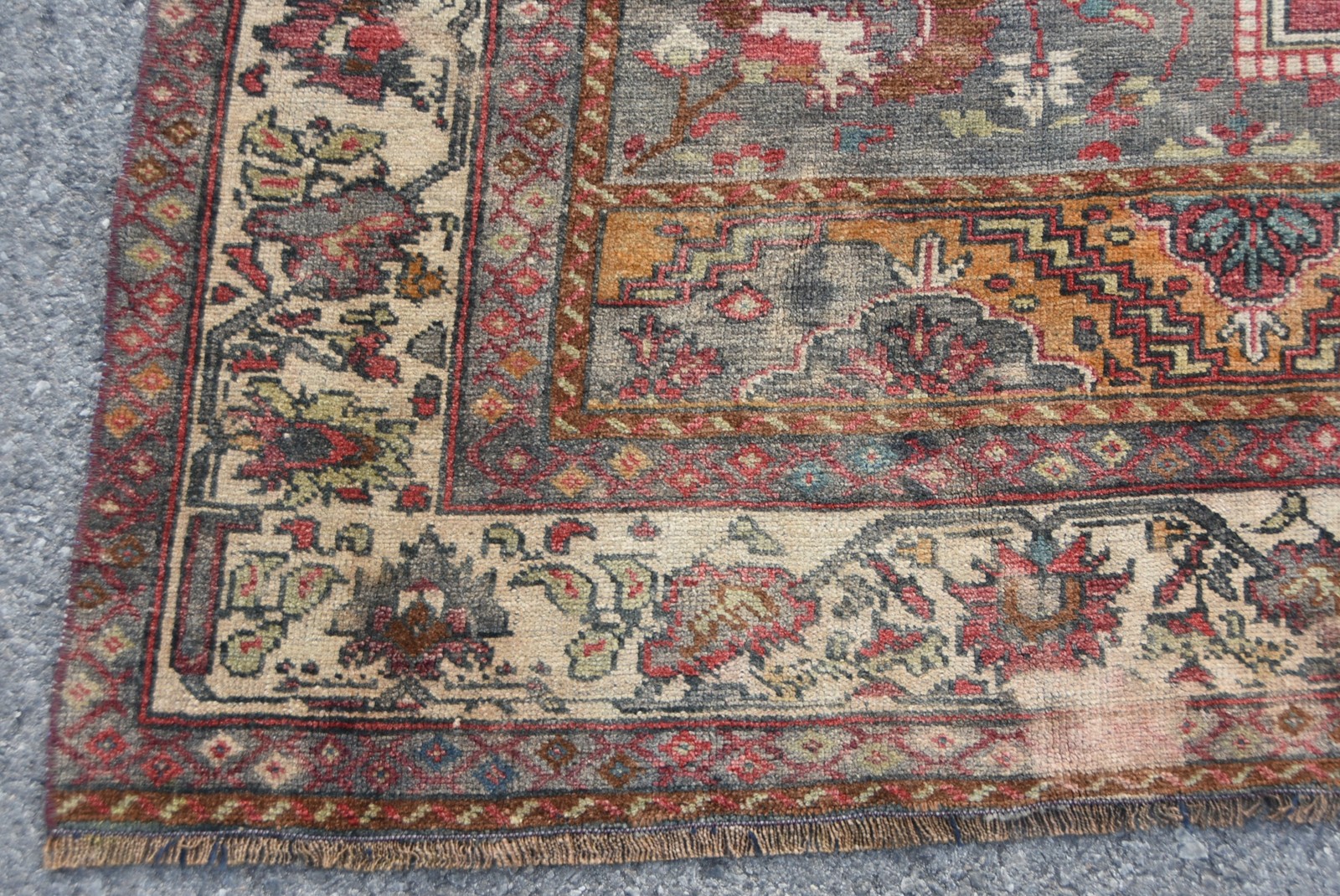 5,9×10 ft Rug, Vintage Rug, Turkish Red Wool Floral Rug