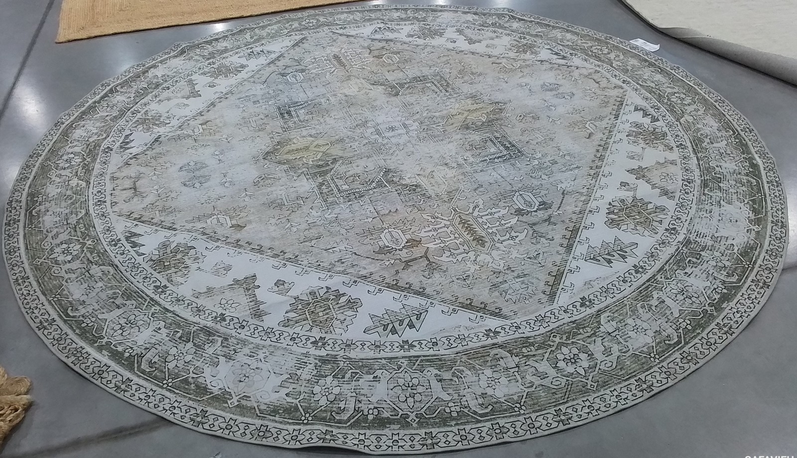 BEIGE / GREY 10′-0″ x 10′-0″ Flaw in Rug, Reduced Price 1172802168 TSN102B-10R