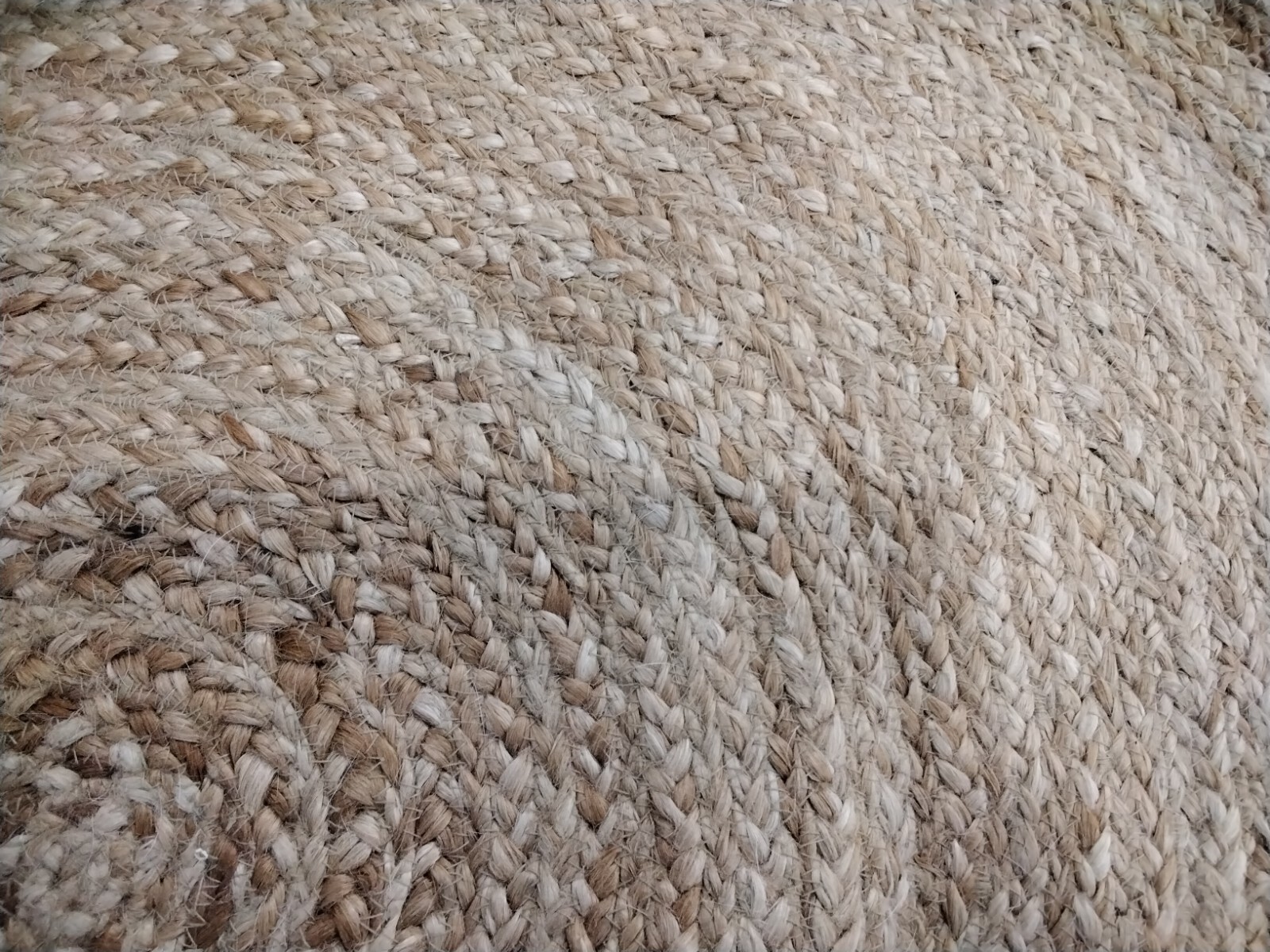 NATURAL 5′ X 5′ RD Broken Thread Rug, Reduced Price 1172764796 NF364A-5R