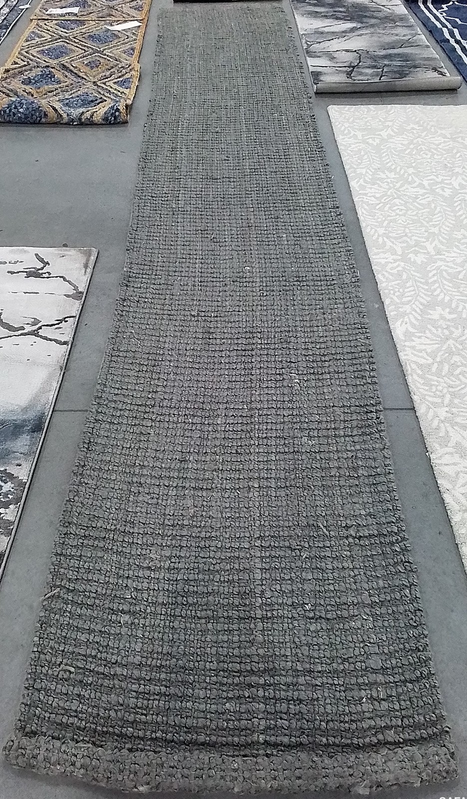 LIGHT GREY 2′-6″ x 14′-0″ Broken Thread Rug, Reduced Price 1172803018 NF447G-214