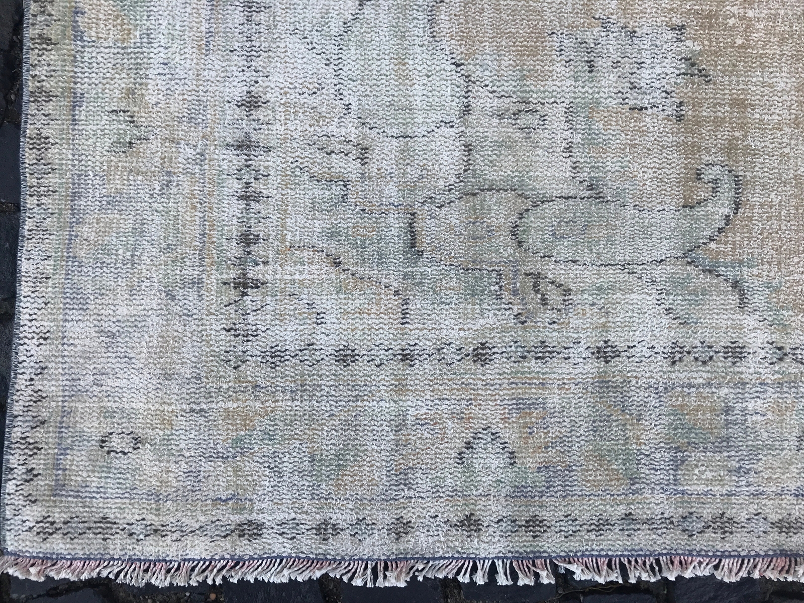 Vintage Area Rug Rug for Living Room Turkish Area Rugs Oushak 9.4 X 5.5 Ft