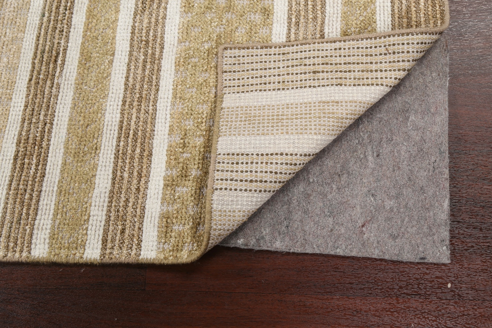 Modern Striped Abstract Oriental Area Rug Hand-Knotted Wool/ Silk 4×6 New Carpet