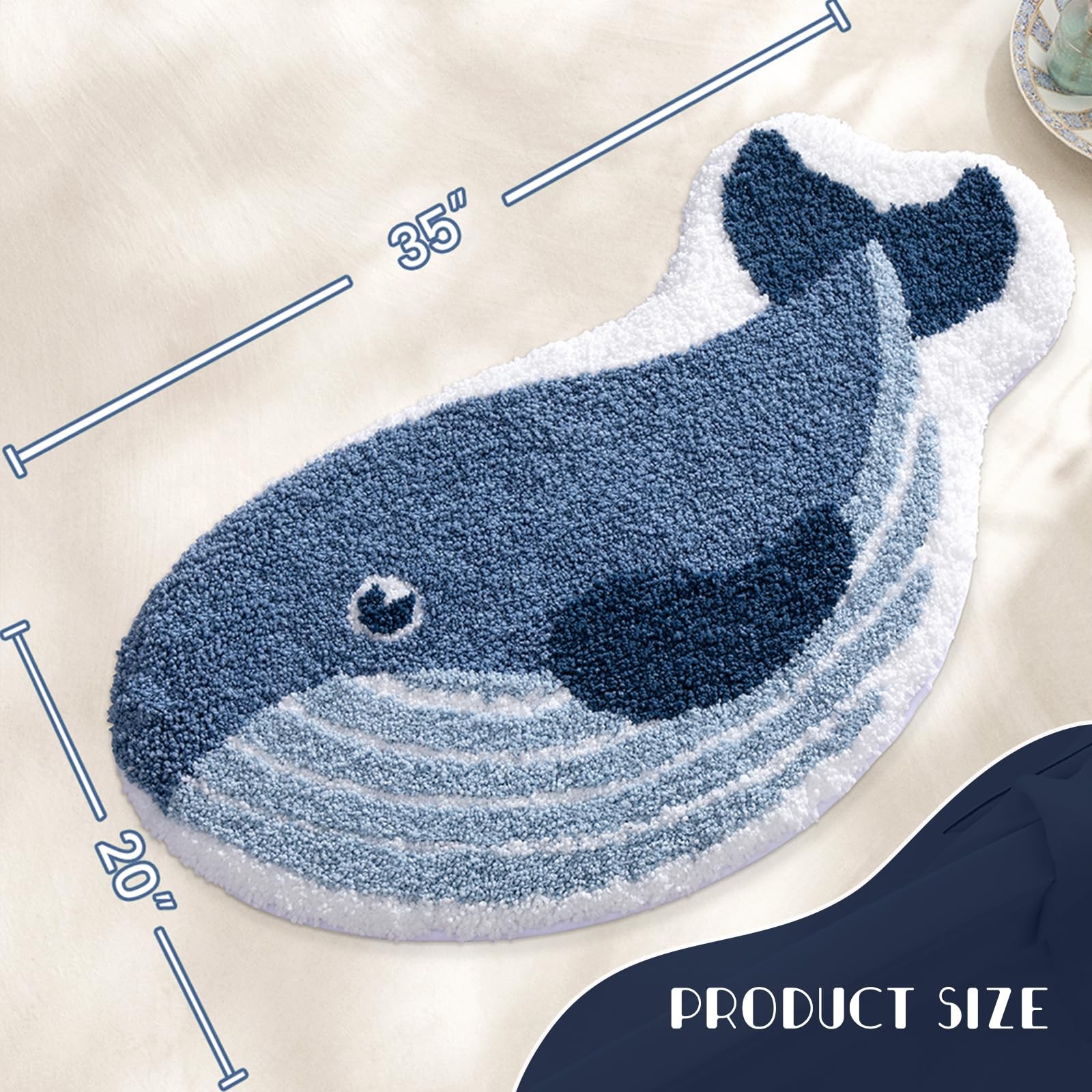 Ocean Animal Mat 20×35 Inch, Cute Animals Large Non Slip Super Soft Plush Are…