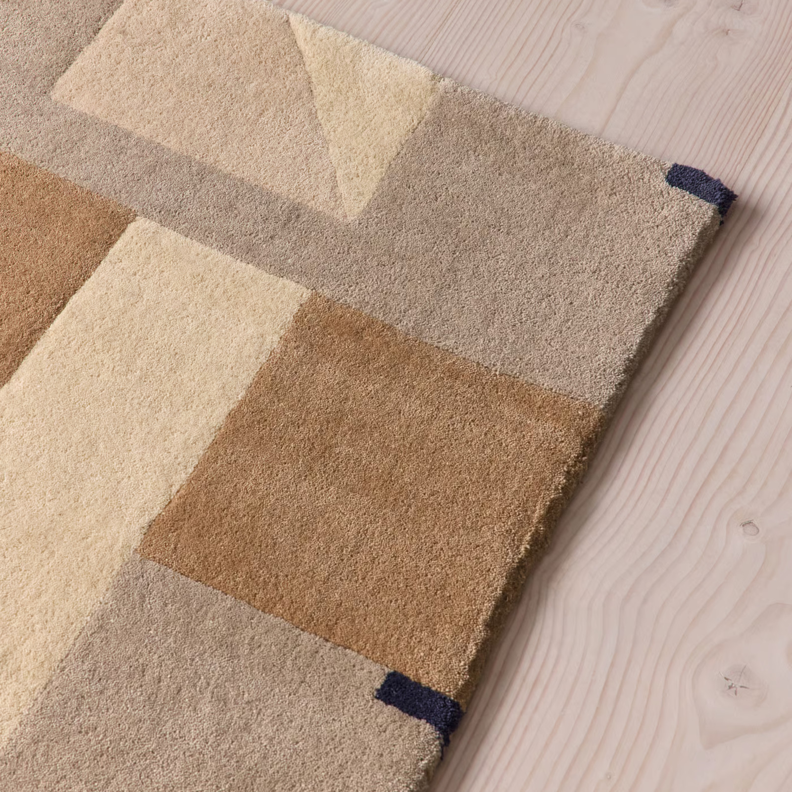 Designer Hand Tufted Wool Rug Contemporary Geometric Carpet, Runner Home Decor