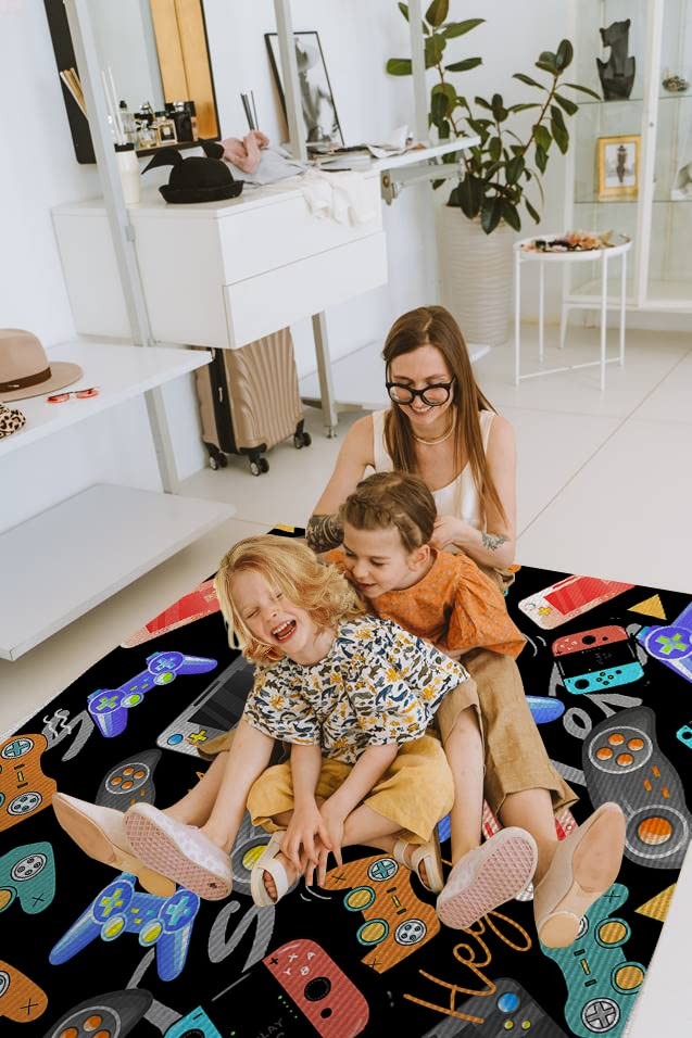 Video Game Rugs Carpets Gaming Kids Teen Boy Room Floor Mat 59×39 Inch