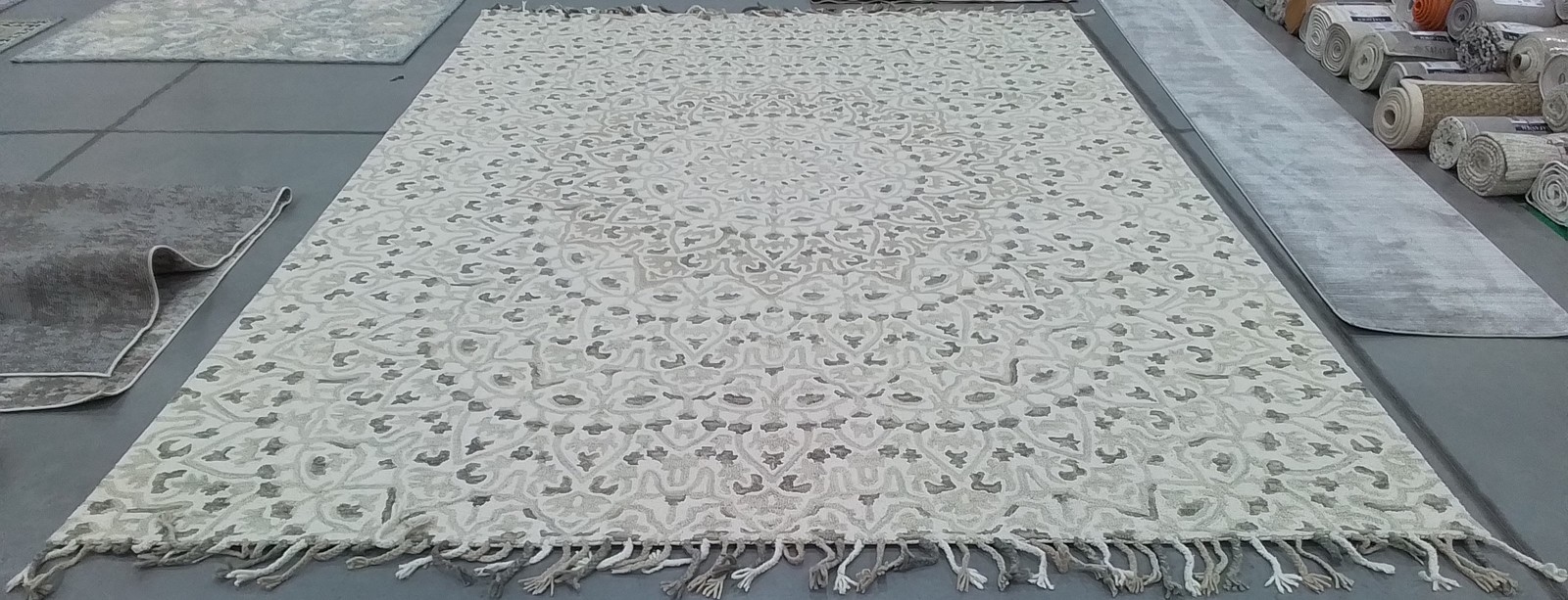 IVORY / TAUPE 10′-0″ x 14′-0″ Back Stain Rug Reduced Price 1172803478 BLM459A-10