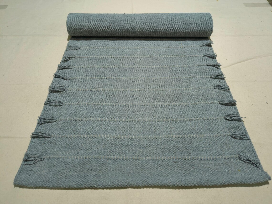 Organic Herbal Cotton Yoga Mat – Ecofriendly, Handwoven, Anti-Slip Exercise & Me