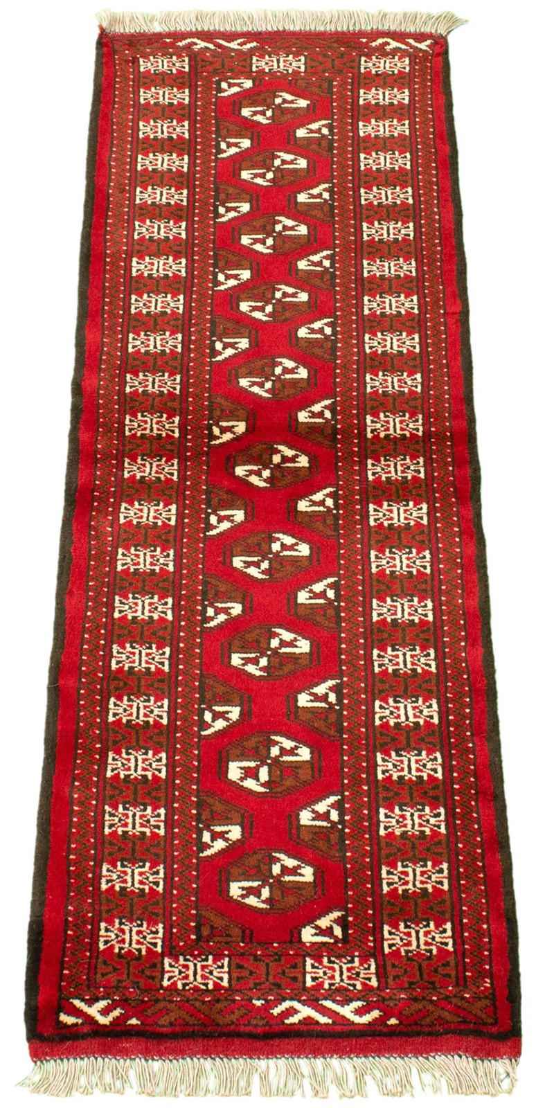 Vintage Hand-Knotted Area Rug 1’11” x 6’2″ Traditional Wool Carpet