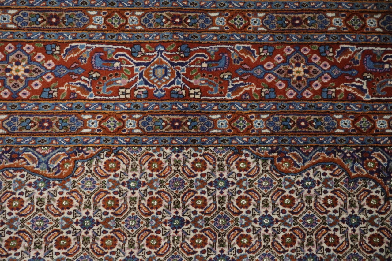 Elegant 7×9 Area Rug Traditional Geometric Wool Design Carpet Multicolor