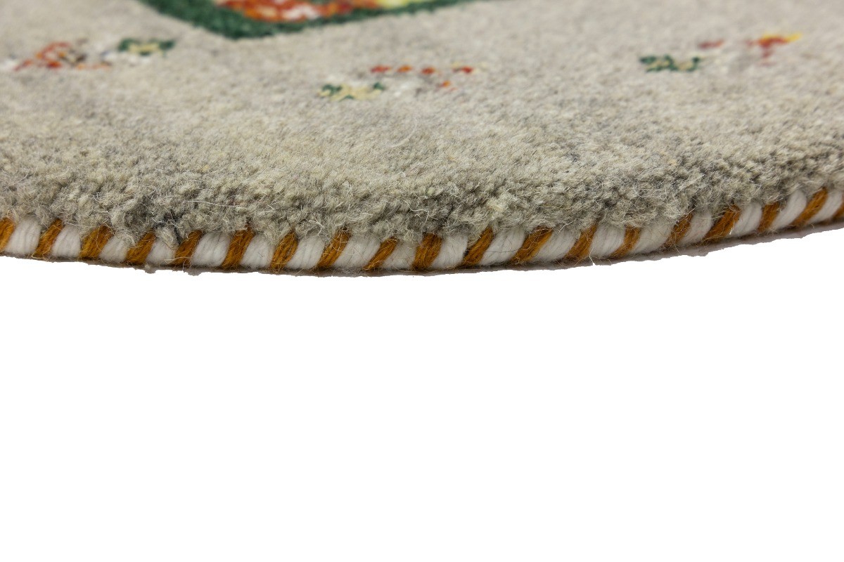 Oriental Round Rug Tribal Small 2X2 Indo-Gabbeh Hand-Knotted Wool Decor Carpet
