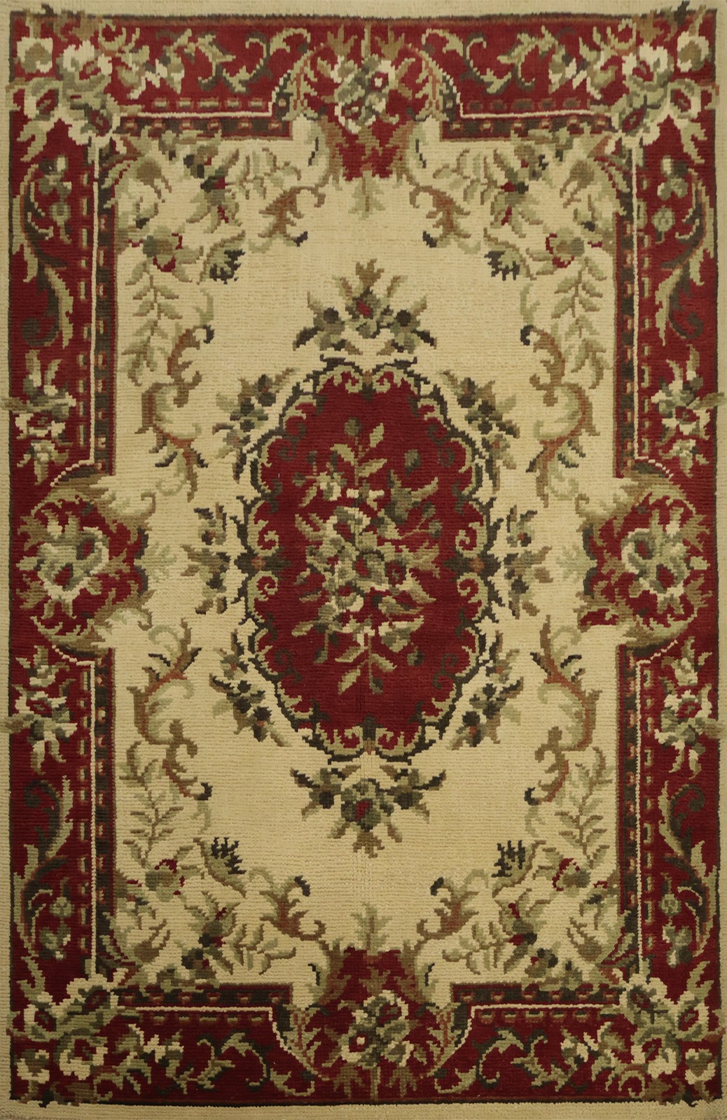 Victorian Style Floral Area Rug 6×8 Hand-knotted Wool Indian Oriental Carpet