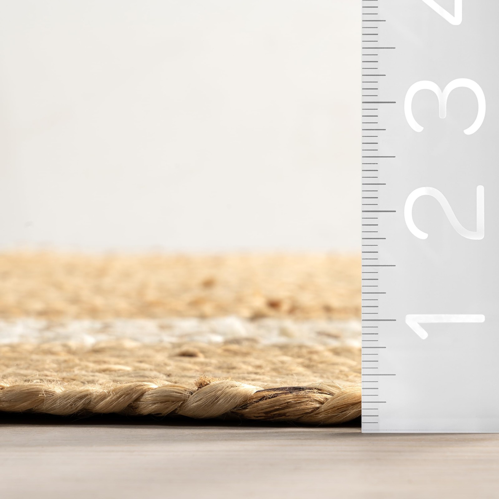 Nuloom Louisa Natural/Ivory 4 X 6 Hand Woven Bordered Jute Soft And Textured