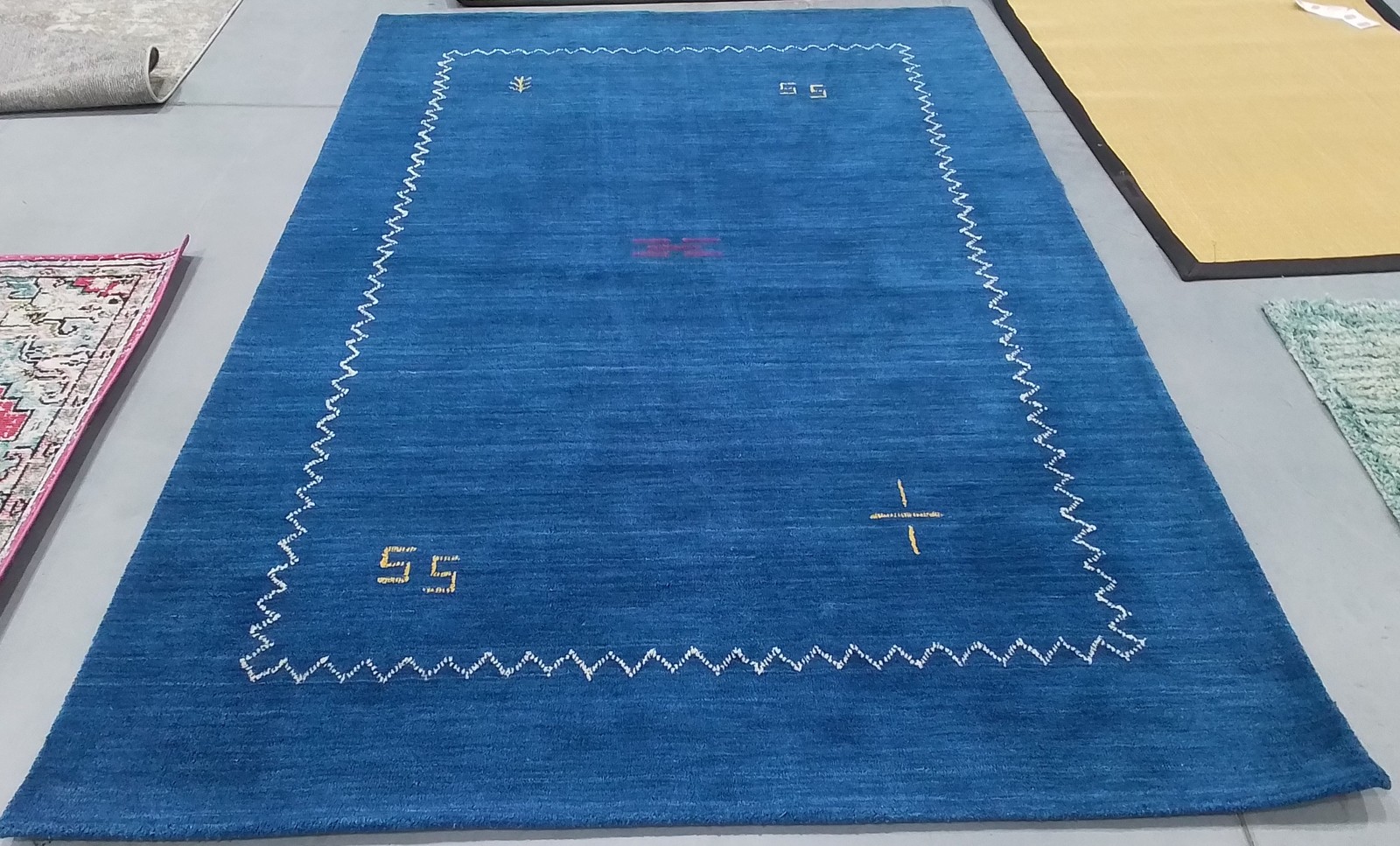 BLUE 6′-0″ x 9′-0″ Back Stain Rug, Reduced Price 3172810592 HIM583A-6