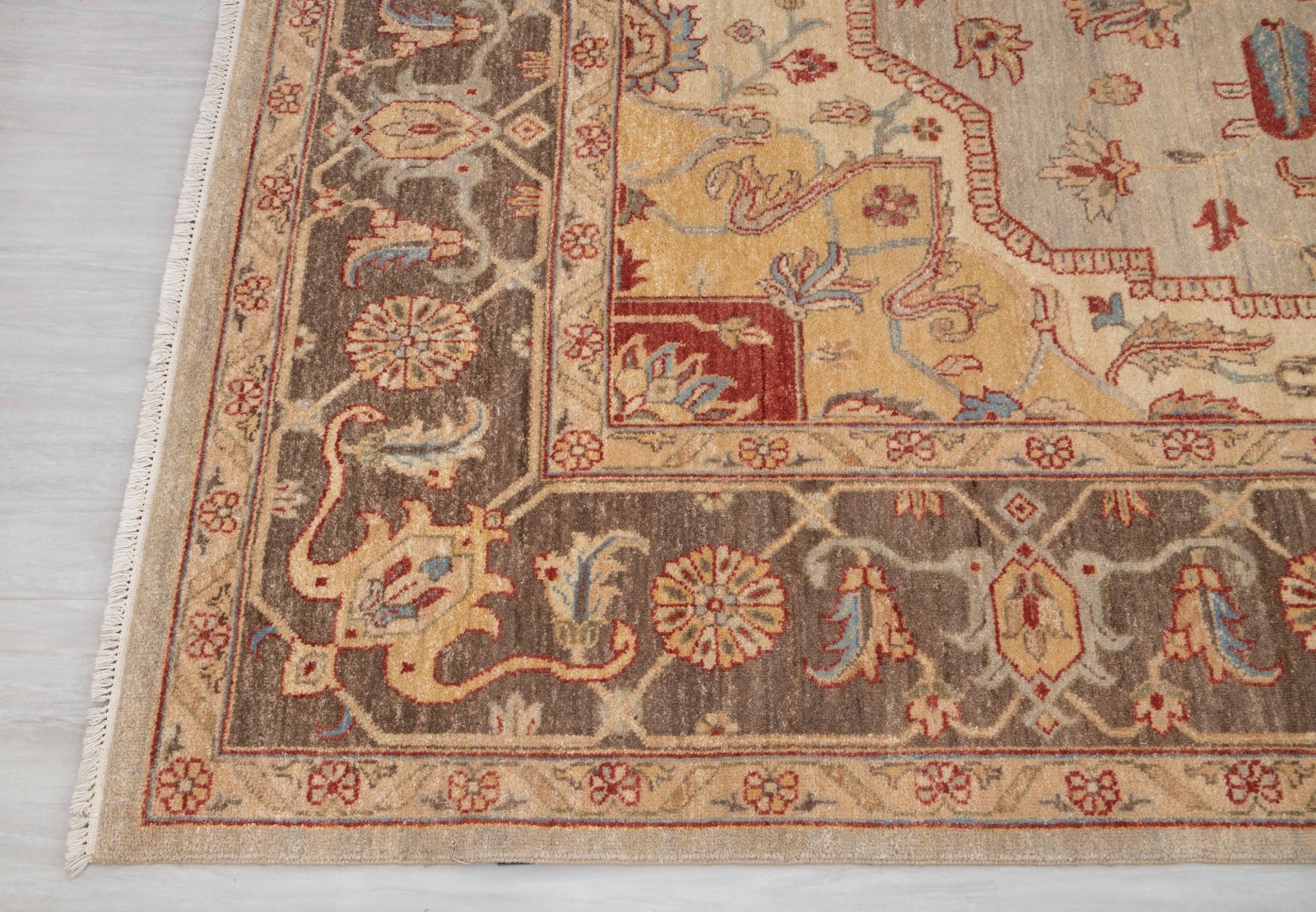 8×10 Charcoal Brown Persiann Serapi Reproduction Handmade Fine Quality Wool Rug