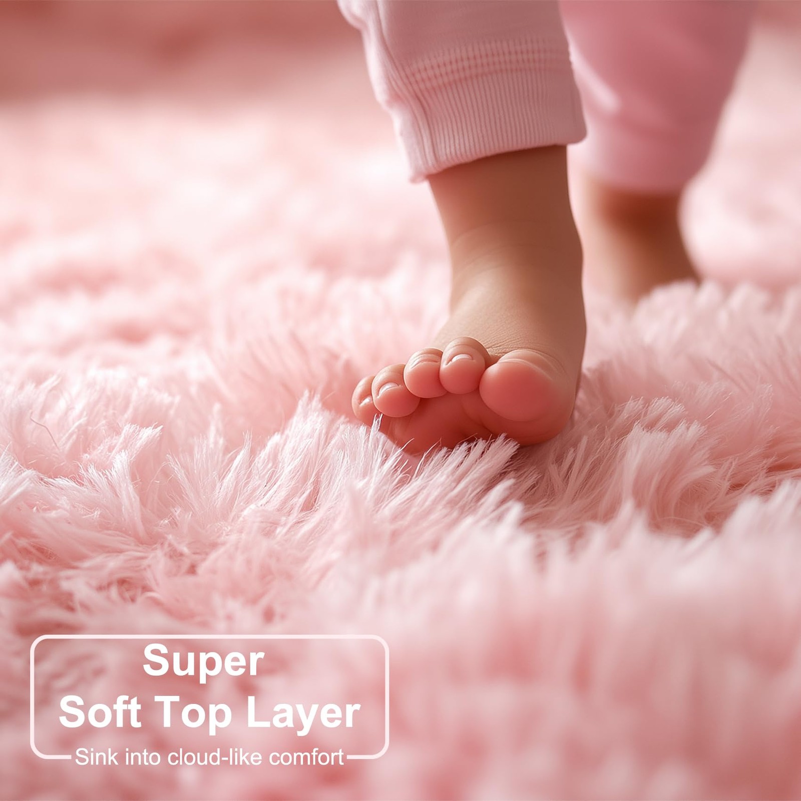 Amdrebio Rug Light Pink 4’x6′
